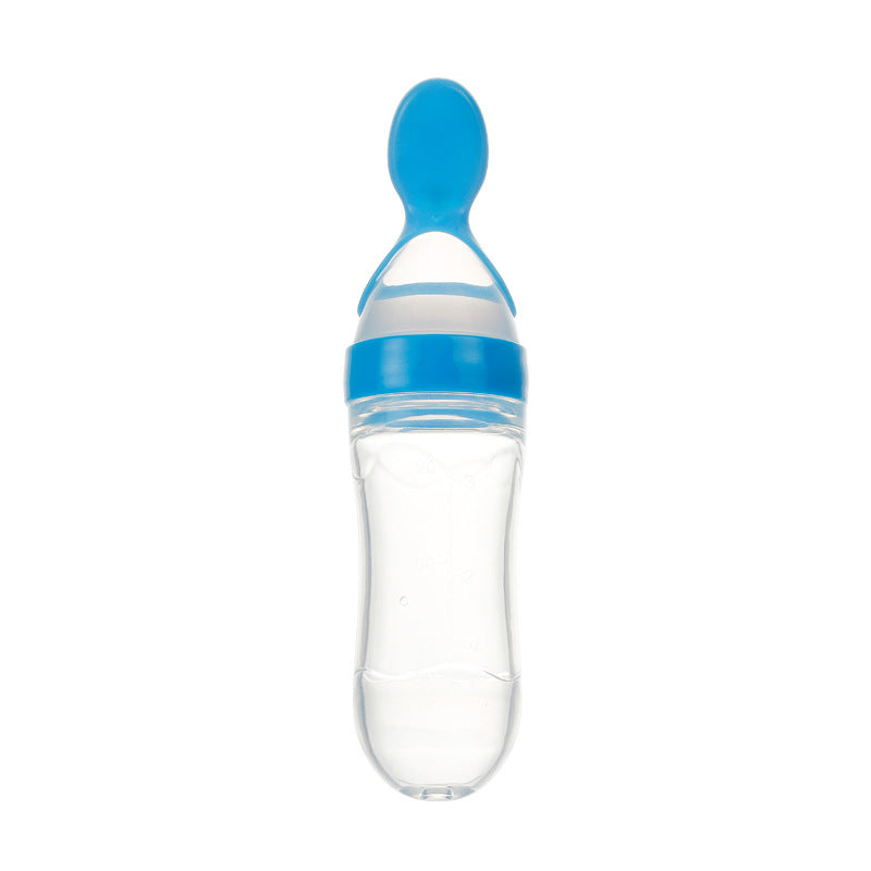 Baby squeeze feeder for convenient puree feeding
