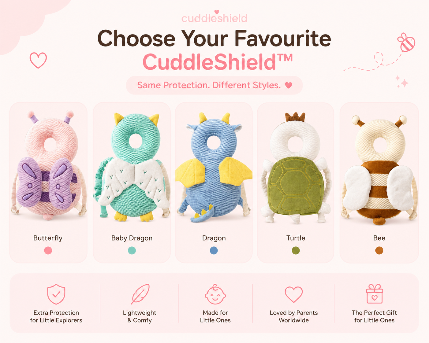 CuddleShield™ Head Protector – Soft & Comfortable Head Cushion