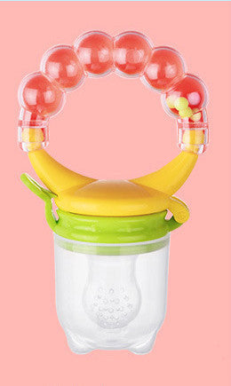 Silicone baby fruit feeder for soft foods