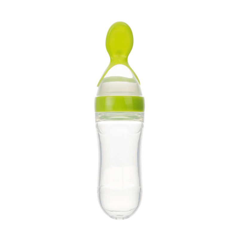 Baby squeeze feeder for soft foods and purees