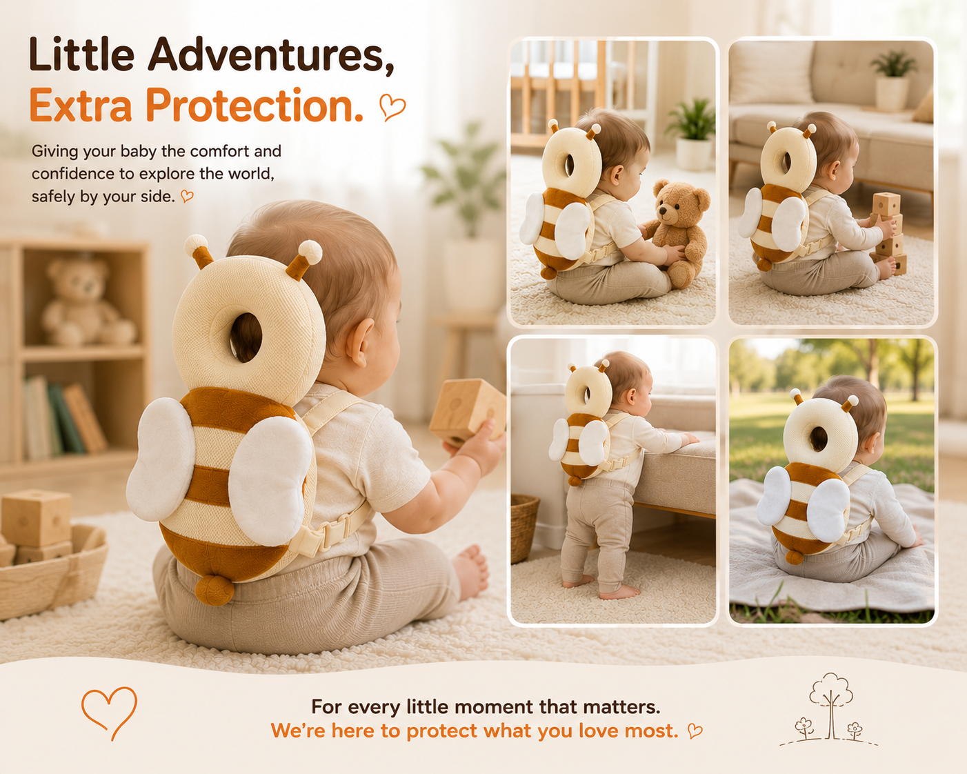 CuddleShield™ Head Protector – Soft &amp;amp; Comfortable Head Cushion