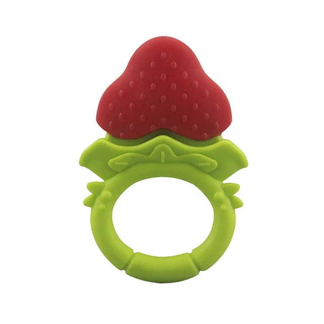 Soft silicone fruit teether for babies