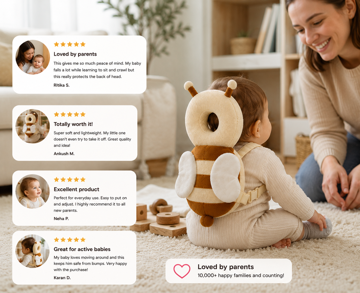 CuddleShield™ Head Protector – Soft &amp;amp; Comfortable Head Cushion