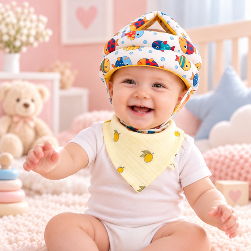 Baby Head Protector & Bib