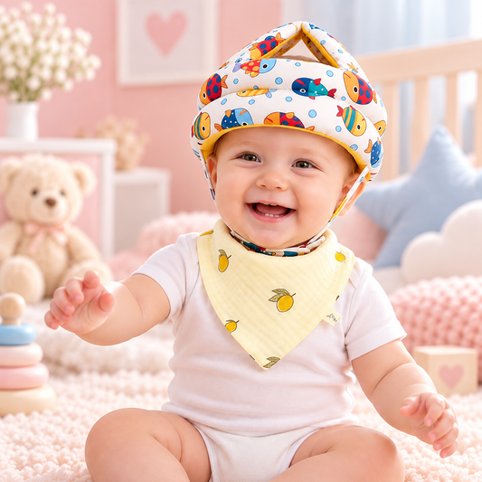 Baby Head Protector & Bib