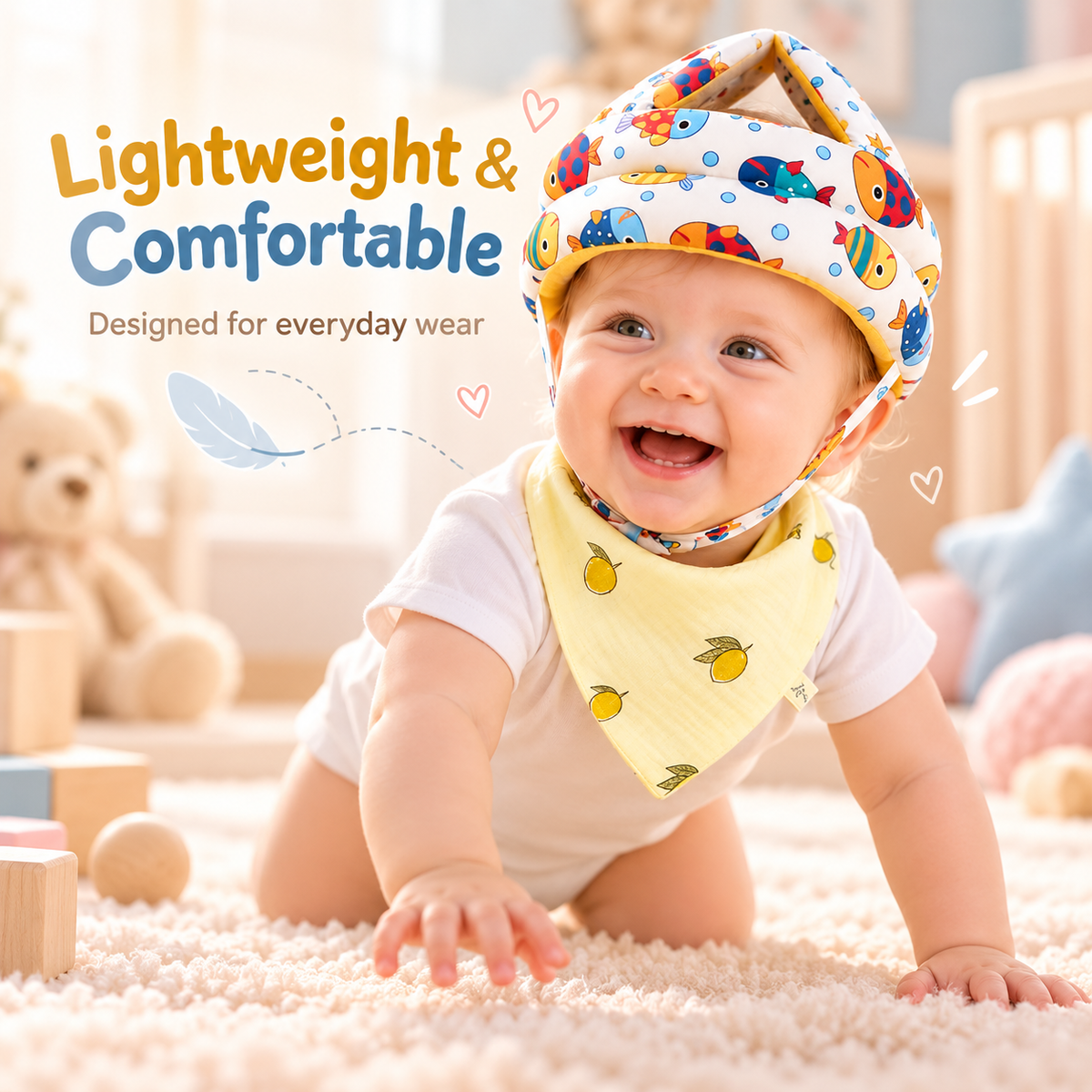 Baby Head Protector & Bib