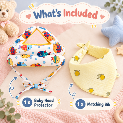 Baby Head Protector & Bib