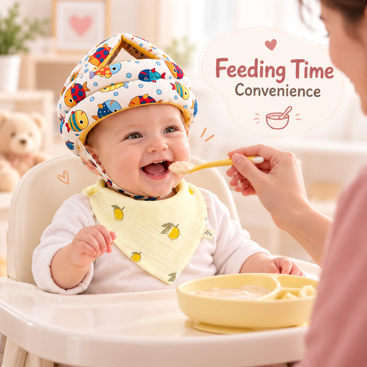 Baby Head Protector & Bib